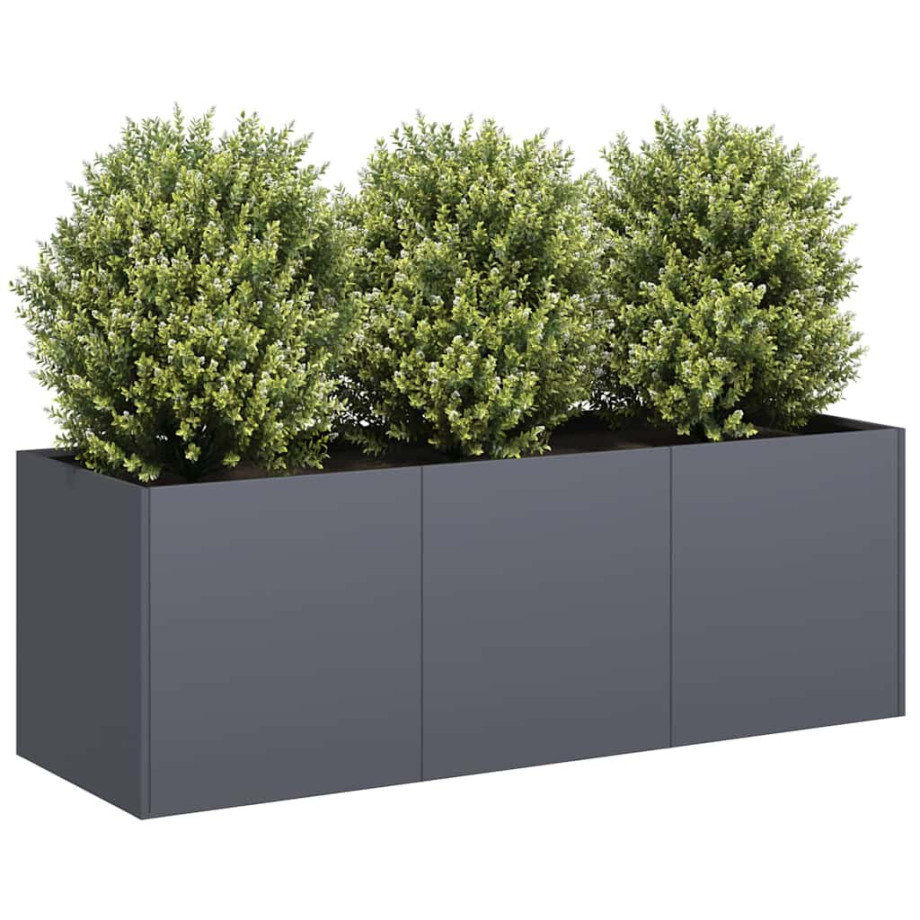 vidaXL Plantenbak Antraciet 120x40x40 cm Koudgewalst Staal afbeelding 1