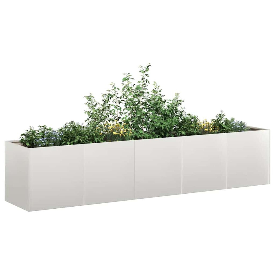 vidaXL Plantenbak 200x40x40 cm roestvrij staal afbeelding 1