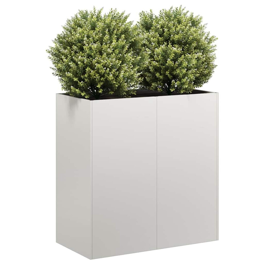 vidaXL Plantenbak 80x40x80 cm roestvrij staal afbeelding 1