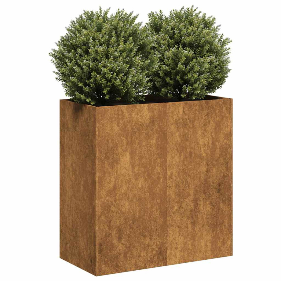 vidaXL Plantenbak roestig 80x40x80 cm weervast staal vidaXL Plantenbak roestig 80x40x80 cm weervast staal afbeelding 1