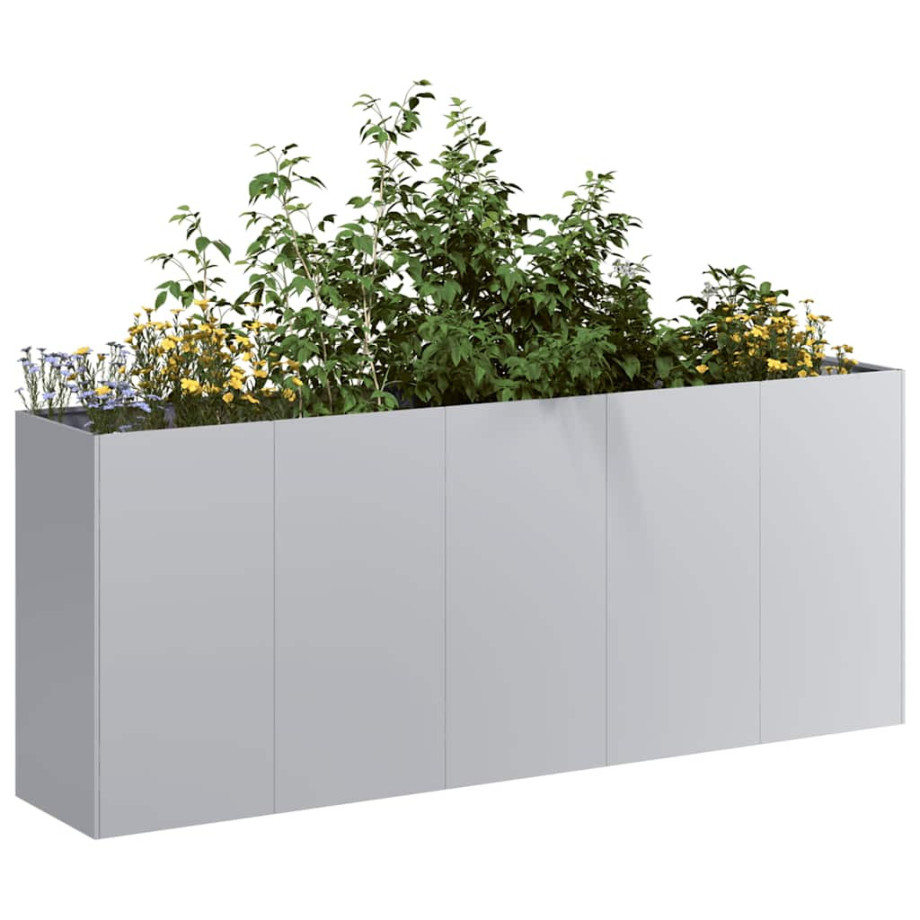 vidaXL Plantenbak 200x40x80 cm gegalvaniseerd staal afbeelding 1