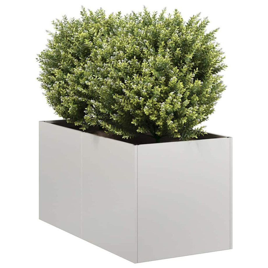 vidaXL Plantenbak 40x80x40 cm roestvrij staal afbeelding 1