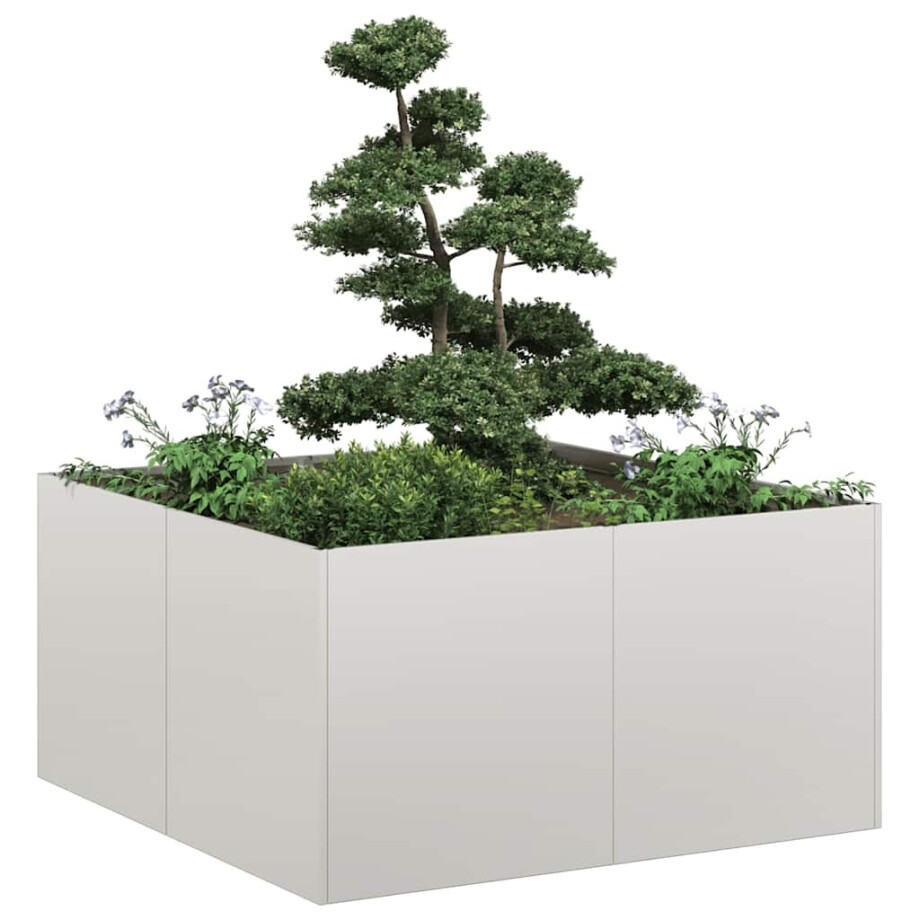 vidaXL Plantenbak 80x80x40 cm roestvrij staal vidaXL Plantenbak 80x80x40 cm roestvrij staal afbeelding 1