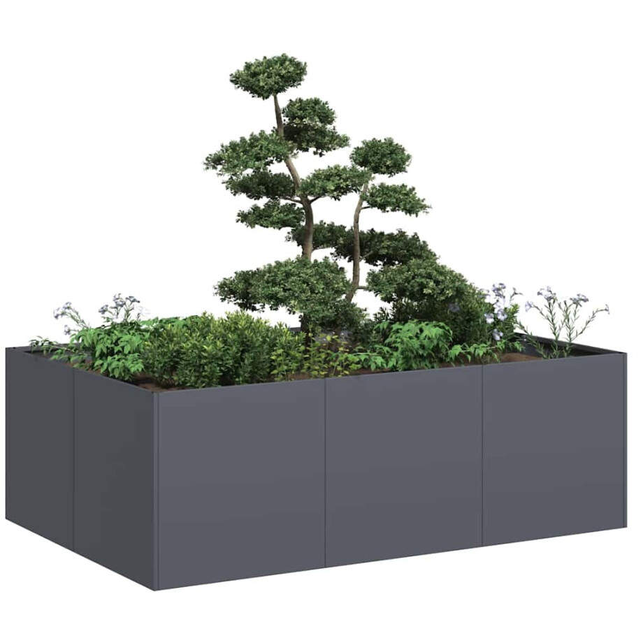 vidaXL Plantenbak 120x80x40 cm staal antracietkleurig afbeelding 1