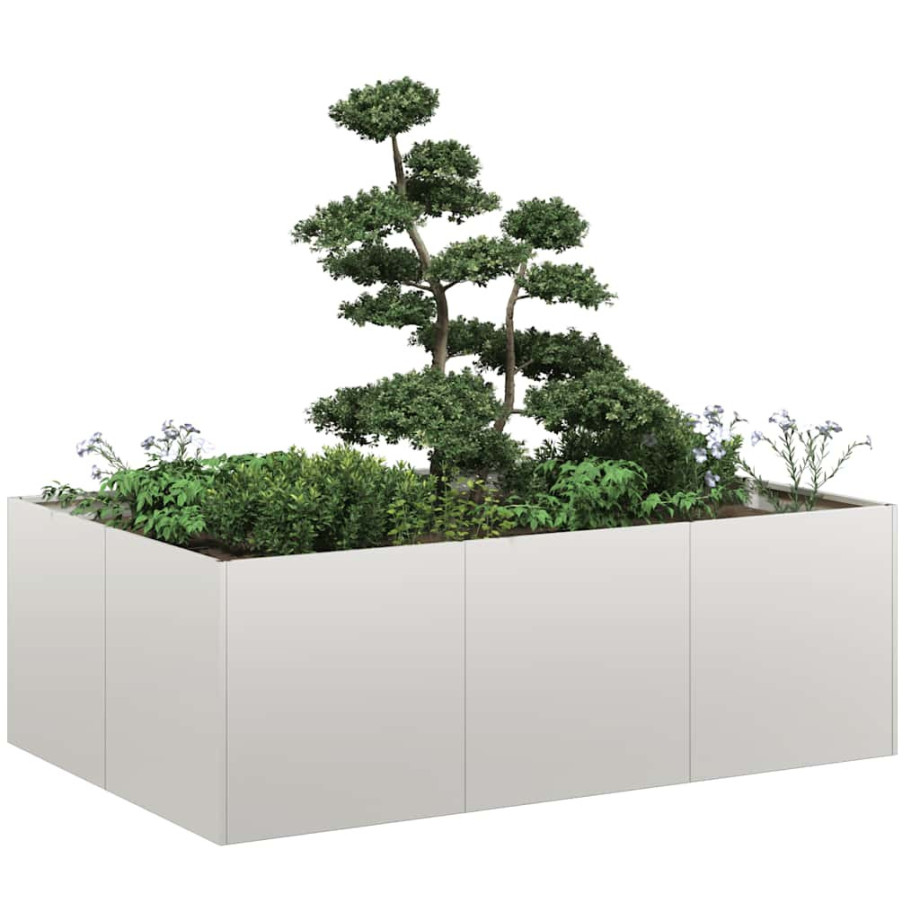 vidaXL Plantenbak 120x80x40 cm roestvrij staal afbeelding 1