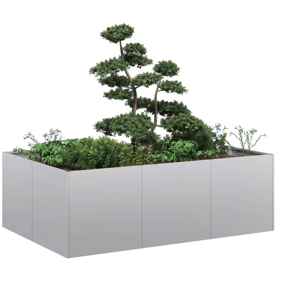 vidaXL Plantenbak 120x80x40 cm gegalvaniseerd staal afbeelding 1