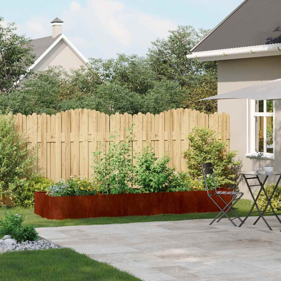 vidaXL Plantenbak roestig 280x80x40 cm weervast staal afbeelding 1