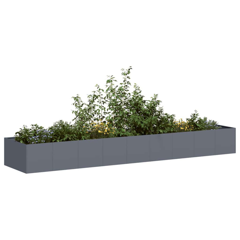 vidaXL Plantenbak 360x80x40 cm staal antracietkleurig vidaXL Plantenbak 360x80x40 cm staal antracietkleurig afbeelding 1