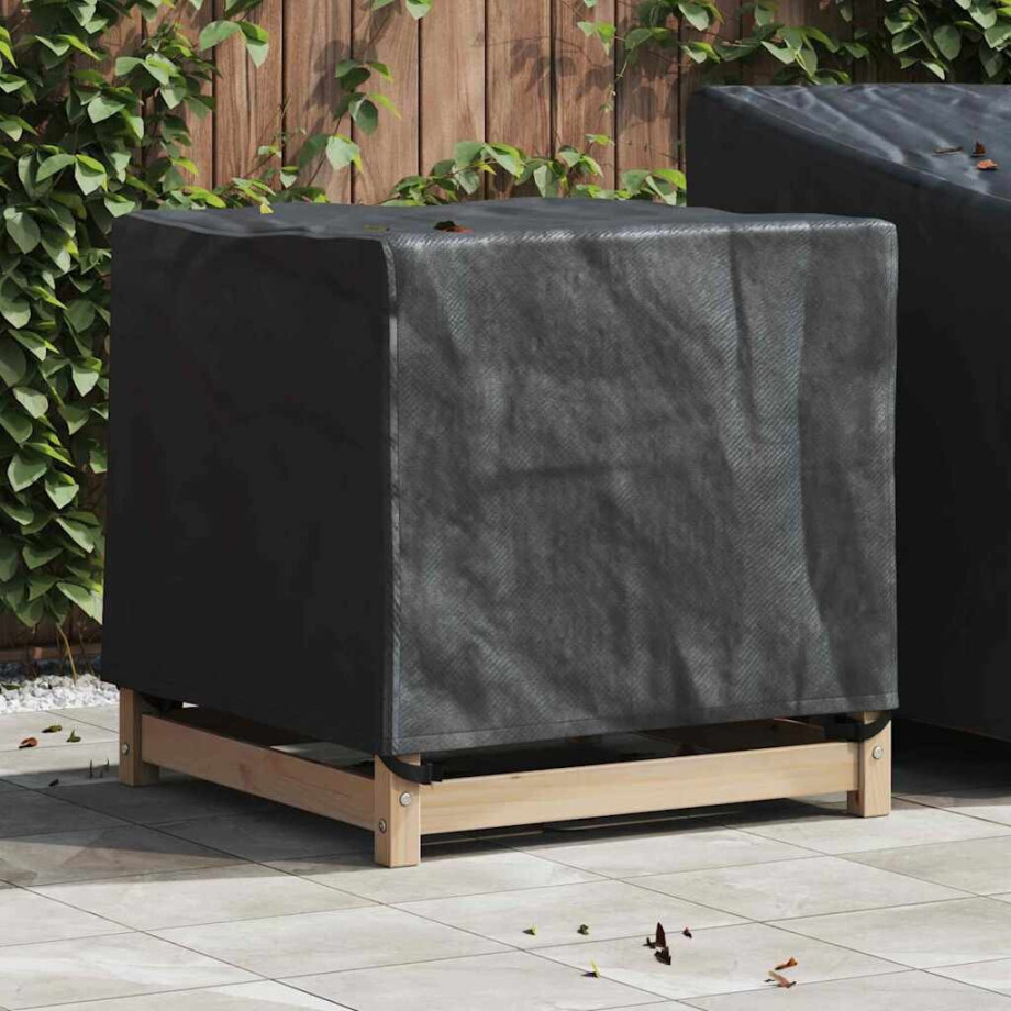 vidaXL Hoes voor tuinmeubelen Zwart 82 x 82 x 65 cm 210D Oxford Stof afbeelding 1
