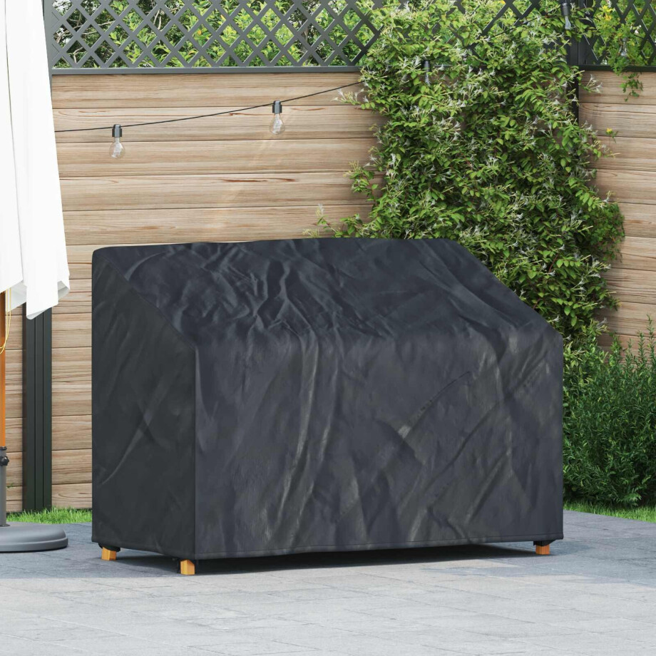 vidaXL Tuinbankhoes Zwart 134 x 70 x 65 / 94 cm 420D Oxford Stof vidaXL Tuinbankhoes Zwart 134 x 70 x 65 / 94 cm 420D Oxford Stof afbeelding 1