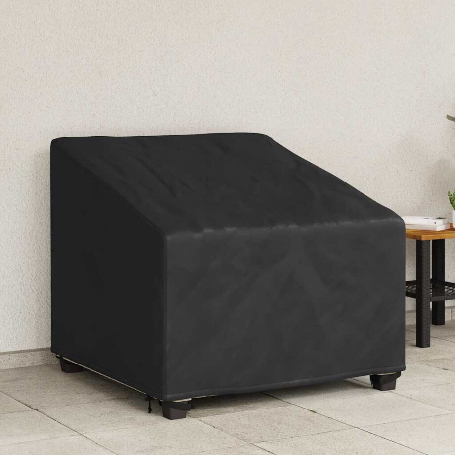 vidaXL Tuinstoelhoes Zwart 90 x 90 x 50 / 75 cm 420D stof afbeelding 1