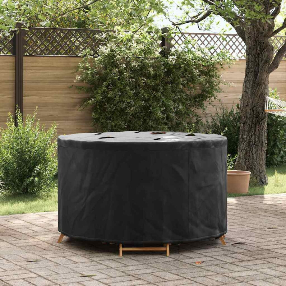 vidaXL Hoes voor tuinmeubelen Zwart 102 x 102 x 71 cm 420D stof afbeelding 1