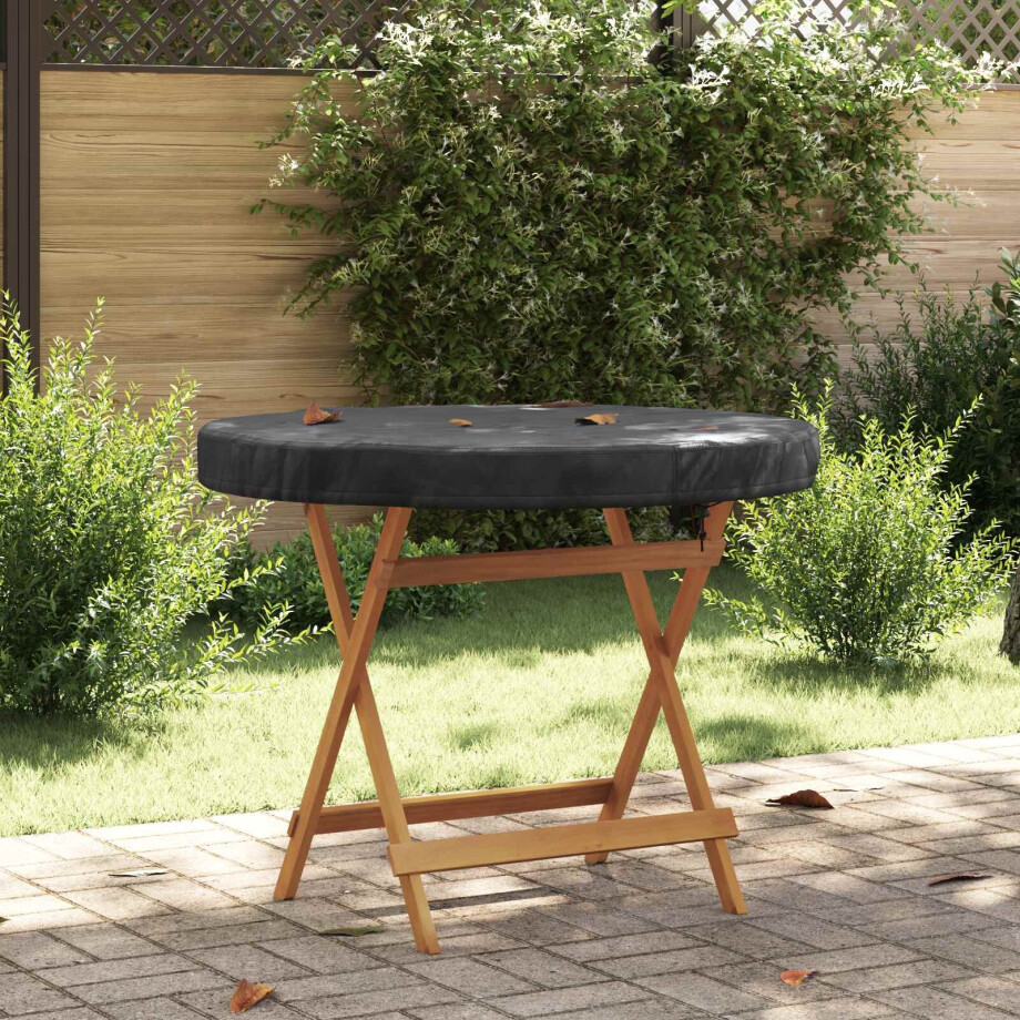 vidaXL Buiten Tafel Hoes Zwart 112 x 112 x 10 cm 600D Oxford Stof vidaXL Buiten Tafel Hoes Zwart 112 x 112 x 10 cm 600D Oxford Stof afbeelding 1