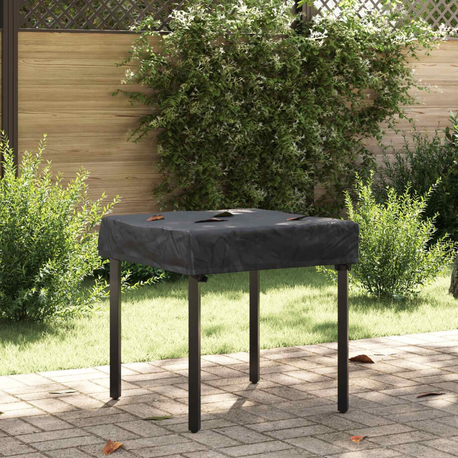 vidaXL Tafel Dek Effen Zwart 82 x 82 x 15 cm Stof vidaXL Tafel Dek Effen Zwart 82 x 82 x 15 cm Stof afbeelding 1