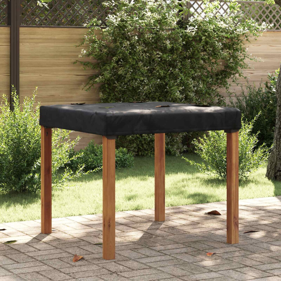 vidaXL Tafel Dek Effen Zwart 112 x 112 x 15 cm Stof vidaXL Tafel Dek Effen Zwart 112 x 112 x 15 cm Stof afbeelding 1