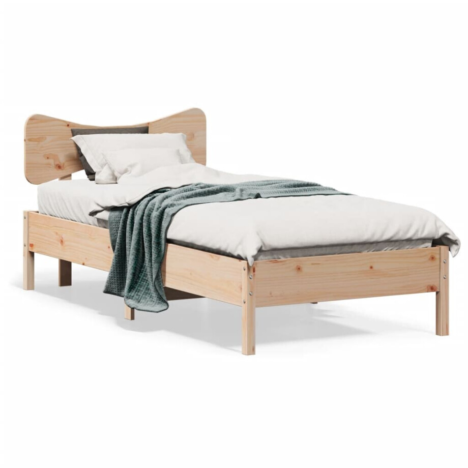 vidaXL Bedframe zonder matras massief grenenhout 75x190 cm vidaXL Bedframe zonder matras massief grenenhout 75x190 cm afbeelding 1