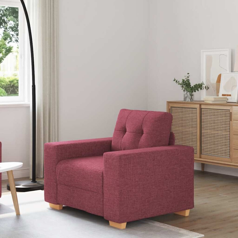 vidaXL Fauteuil Wijnrood 60 cm Stof afbeelding 1