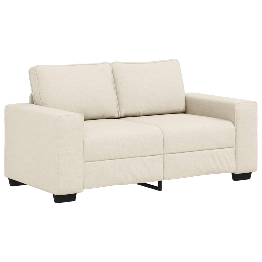 vidaXL 2-Zits Sofa Beige 160 cm Linnen-mix stof afbeelding 1