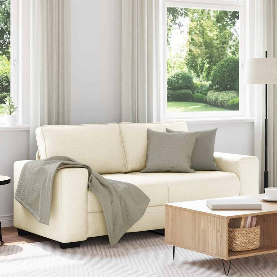 vidaXL 2-zitsbank 140 cm linnen afbeelding 1