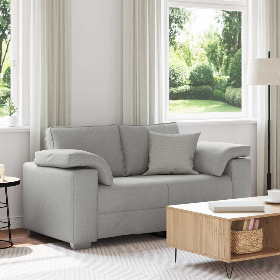 vidaXL Loveseat Wolkengrijs 160 cm Stof vidaXL Loveseat Wolkengrijs 160 cm Stof afbeelding 1