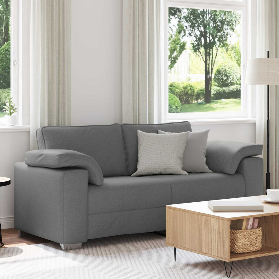 vidaXL Loveseat Donkergrijs 180 cm Stof vidaXL Loveseat Donkergrijs 180 cm Stof afbeelding 1