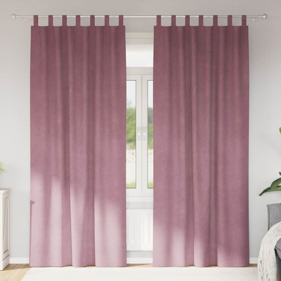 vidaXL Verduisterende gordijnen 2 pcs Donkerroze 140 x 245 cm Fluweel vidaXL Verduisterende gordijnen 2 pcs Donkerroze 140 x 245 cm Fluweel afbeelding 1