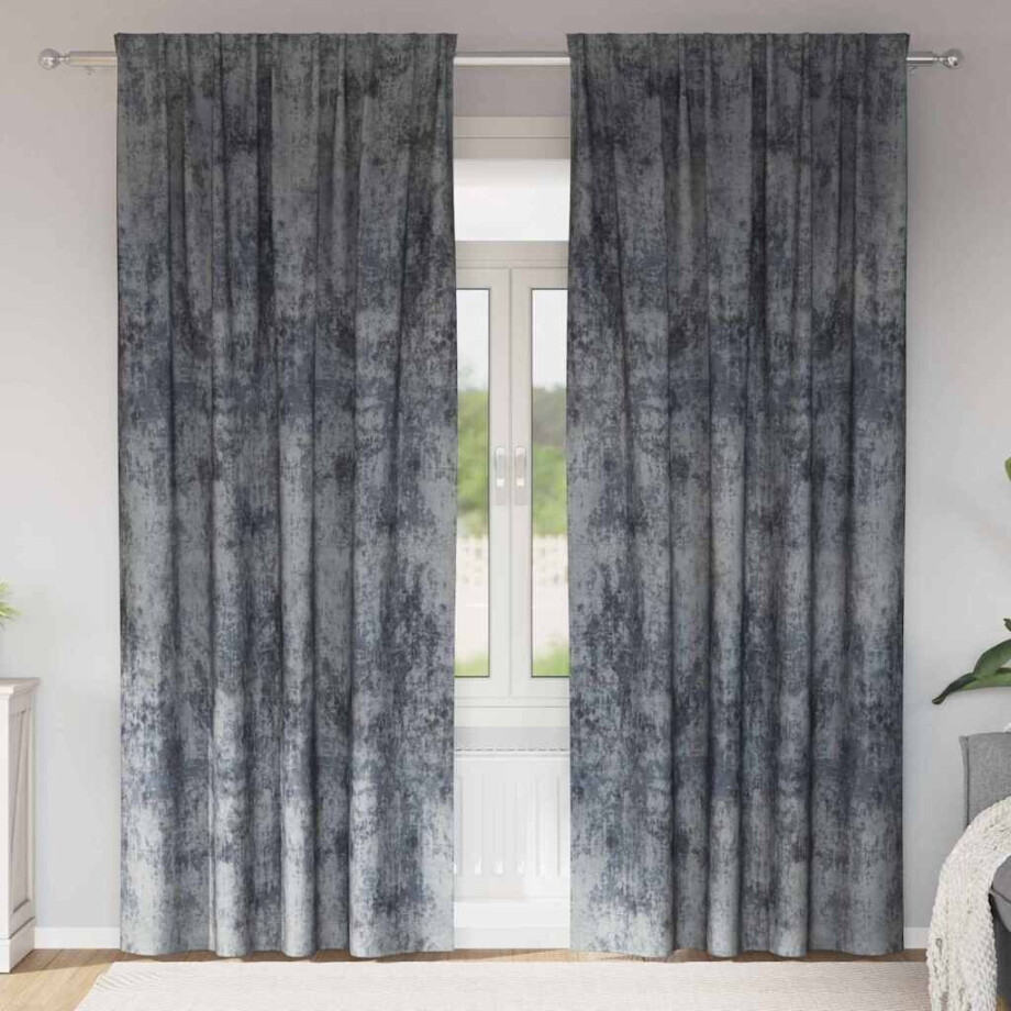 vidaXL Velvet Gordijnen 2 pcs Zilvergrijs 260 x 140 cm Fluweel vidaXL Velvet Gordijnen 2 pcs Zilvergrijs 260 x 140 cm Fluweel afbeelding 1
