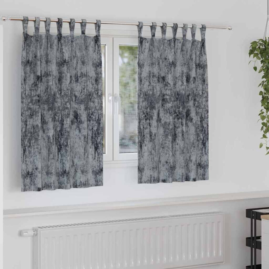 vidaXL Velvet Gordijnen 2 pcs Zilvergrijs 140 x 140 cm Fluweel vidaXL Velvet Gordijnen 2 pcs Zilvergrijs 140 x 140 cm Fluweel afbeelding 1