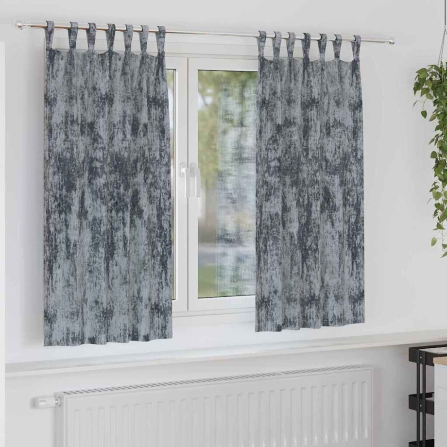 vidaXL Velvet Gordijnen 2 pcs Zilvergrijs 175 x 140 cm Fluweel vidaXL Velvet Gordijnen 2 pcs Zilvergrijs 175 x 140 cm Fluweel afbeelding 1