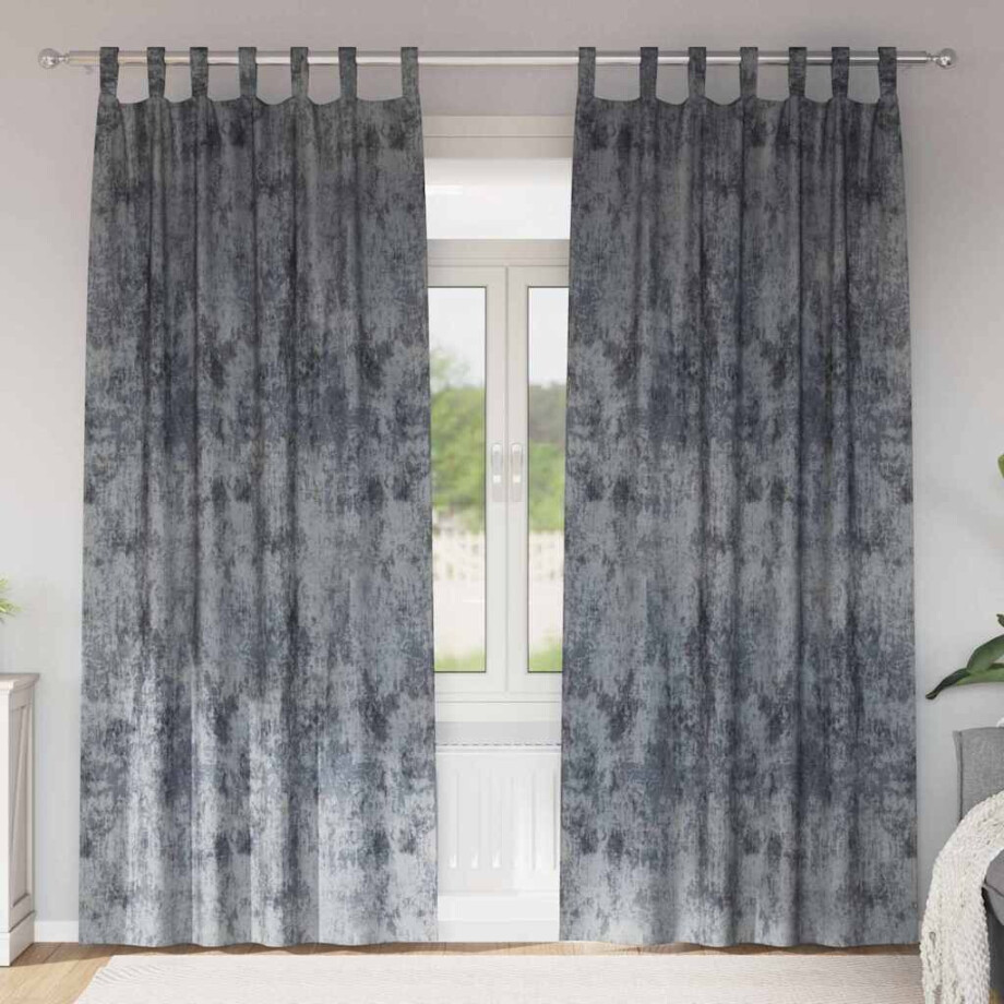 vidaXL Velvet Gordijnen 2 pcs Zilvergrijs 225 x 140 cm Fluweel vidaXL Velvet Gordijnen 2 pcs Zilvergrijs 225 x 140 cm Fluweel afbeelding 1