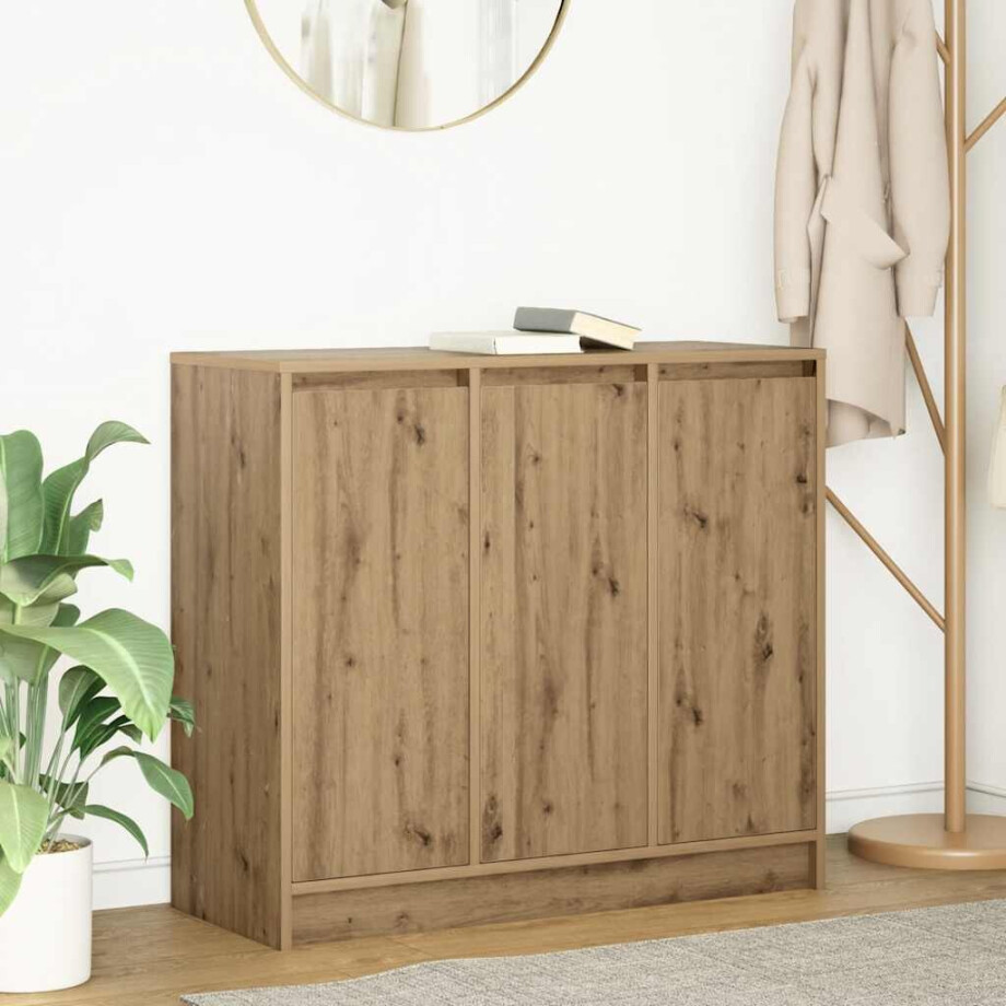 vidaXL Dressoir ambachtelijk spaanplaat hout ambachtelijk 85x34x76 cm vidaXL Dressoir ambachtelijk spaanplaat hout ambachtelijk 85x34x76 cm afbeelding 1