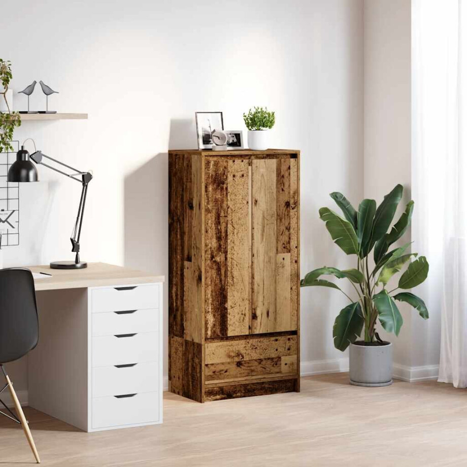 vidaXL Kast met lade 55,5x34x119,5 cm spaanplaat hout oud hout vidaXL Kast met lade 55,5x34x119,5 cm spaanplaat hout oud hout afbeelding 1