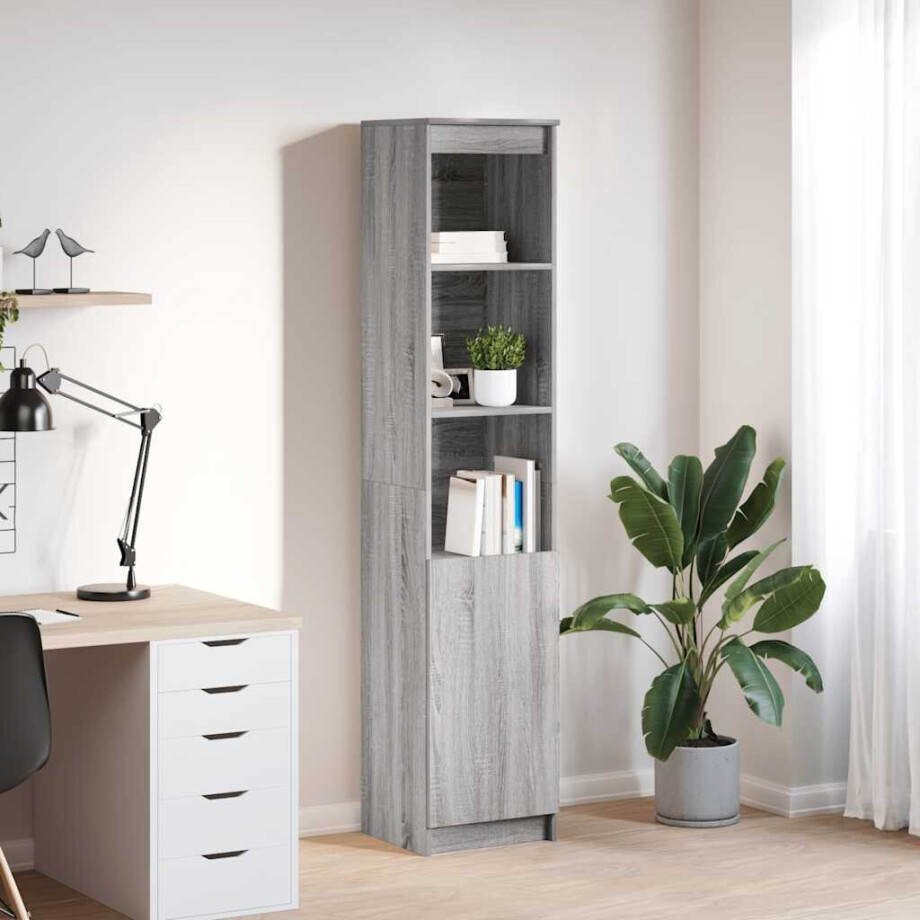 vidaXL Hoge kast 37,5x35x180 cm spaanplaat grijs sonoma vidaXL Hoge kast 37,5x35x180 cm spaanplaat grijs sonoma afbeelding 1