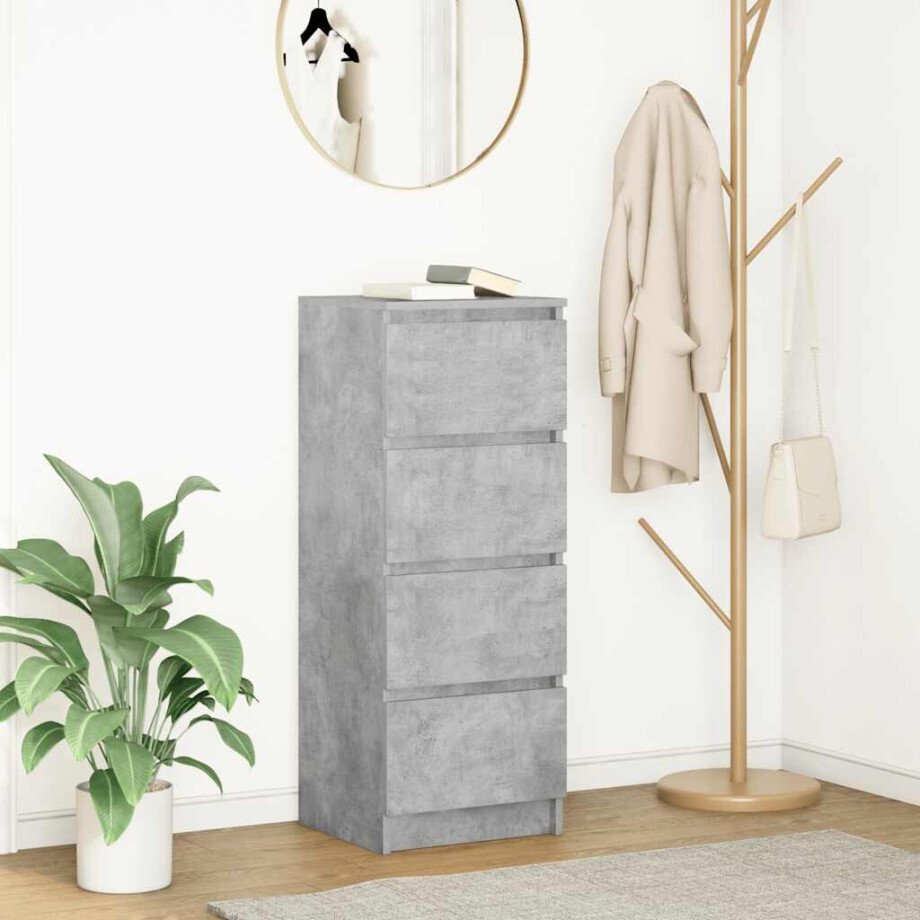 vidaXL Dressoir 37,5x35x99 cm spaanplaat betongrijs afbeelding 1