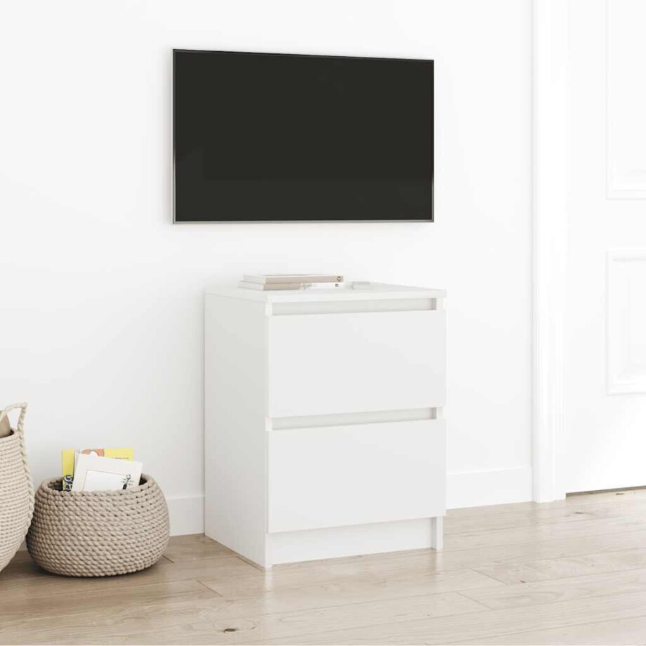 vidaXL Tv-meubel 40x35x54 cm spaanplaat wit vidaXL Tv-meubel 40x35x54 cm spaanplaat wit afbeelding 1
