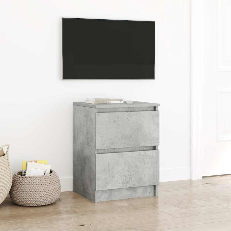 vidaXL Tv-meubel 40x35x54 cm spaanplaat betongrijs afbeelding 1