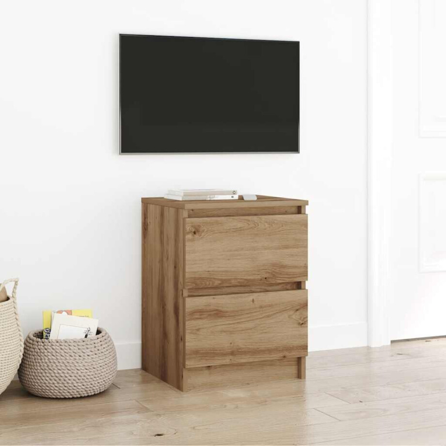 vidaXL Tv-meubel 40x35x54 cm spaanplaat artisan eikenkleurig afbeelding 1