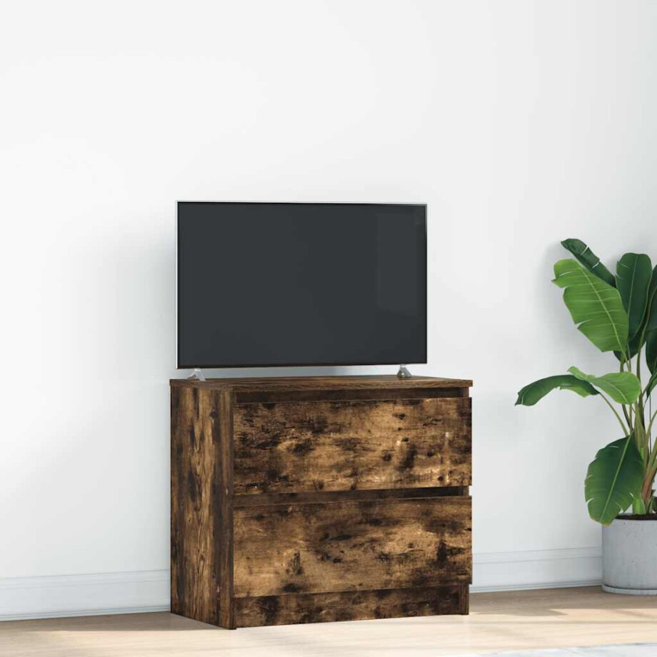 vidaXL Tv-meubel 60x35x54 cm bewerkt hout gerookt eikenkleurig afbeelding 1