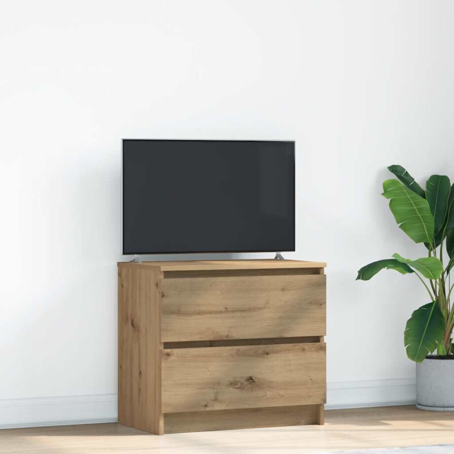 vidaXL Tv-meubel 60x35x54 cm bewerkt hout artisanaal eikenkleur afbeelding 1