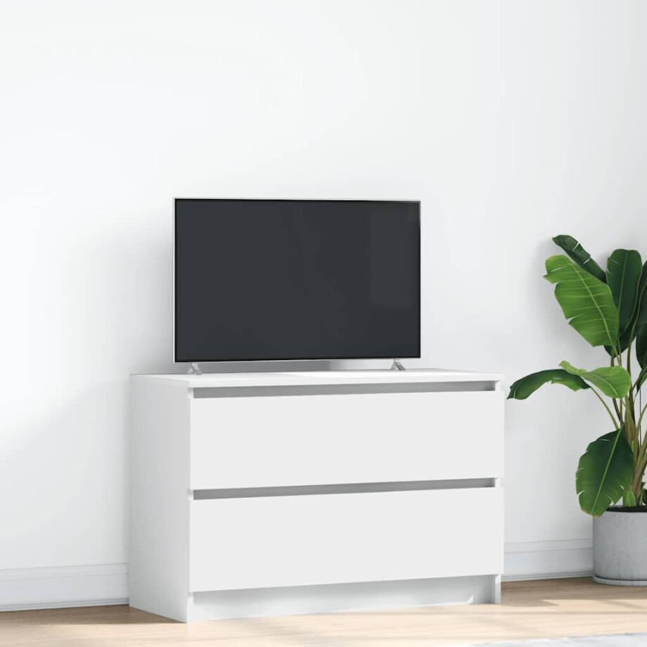 vidaXL Tv-meubel 80x35x54 cm spaanplaat wit afbeelding 1