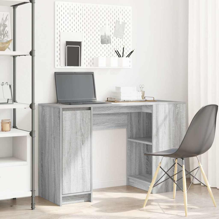 vidaXL Bureau 120x42x76 cm spaanplaat grijs sonoma afbeelding 1