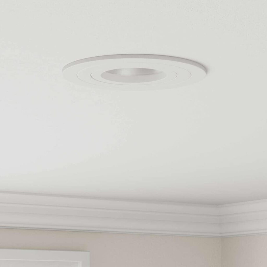 vidaXL Spotje 6 pcs Wit 9 x 9 x 2 cm Aluminium afbeelding 1