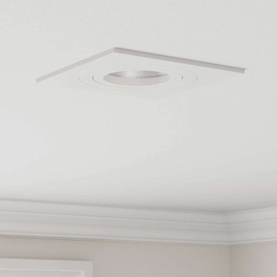 vidaXL Spotje 6 pcs Wit 9 x 9 x 2 cm Aluminium afbeelding 1