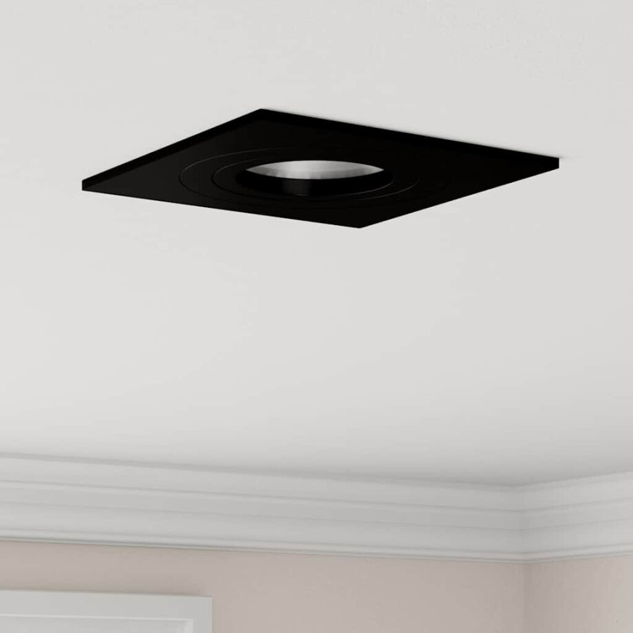 vidaXL Spotje 6 pcs Zwart 9 x 9 x 2 cm Aluminium afbeelding 1