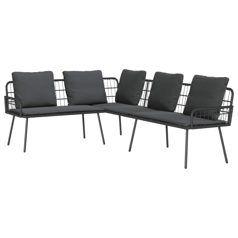 vidaXL Bank met kussen Antraciet 173 x 231 x 90cm Staal vidaXL Bank met kussen Antraciet 173 x 231 x 90cm Staal afbeelding 1