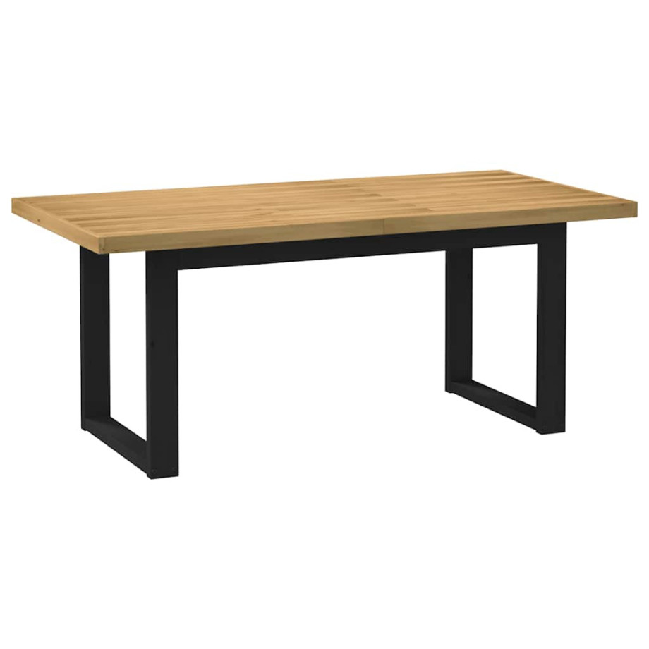 vidaXL Eettafel NOAIN U-vormige poten 180x90x75 cm massief grenenhout afbeelding 1
