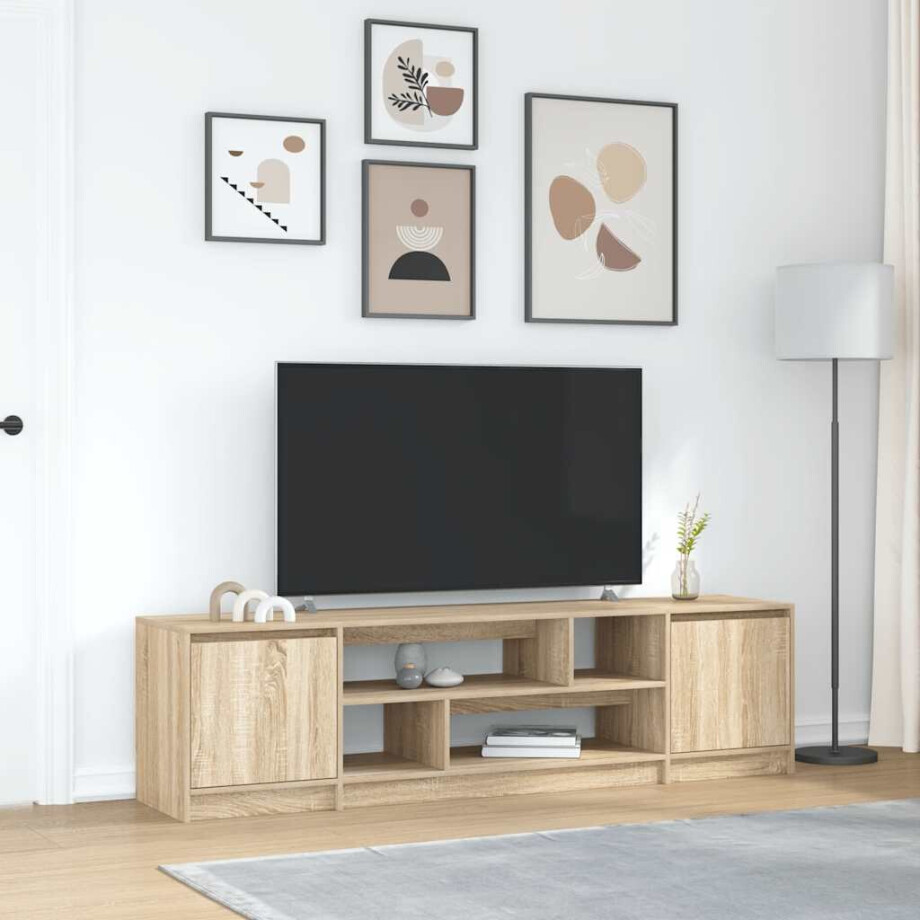 vidaXL Tv-meubel 188,5x41x50 cm spaanplaat sonoma eikenkleurig afbeelding 1
