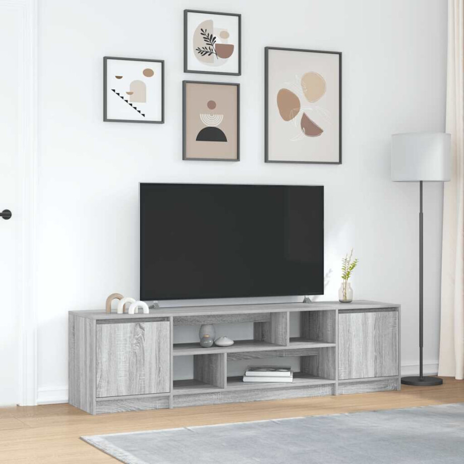 vidaXL Tv-meubel 188,5x41x50 cm spaanplaat grijs sonoma afbeelding 1