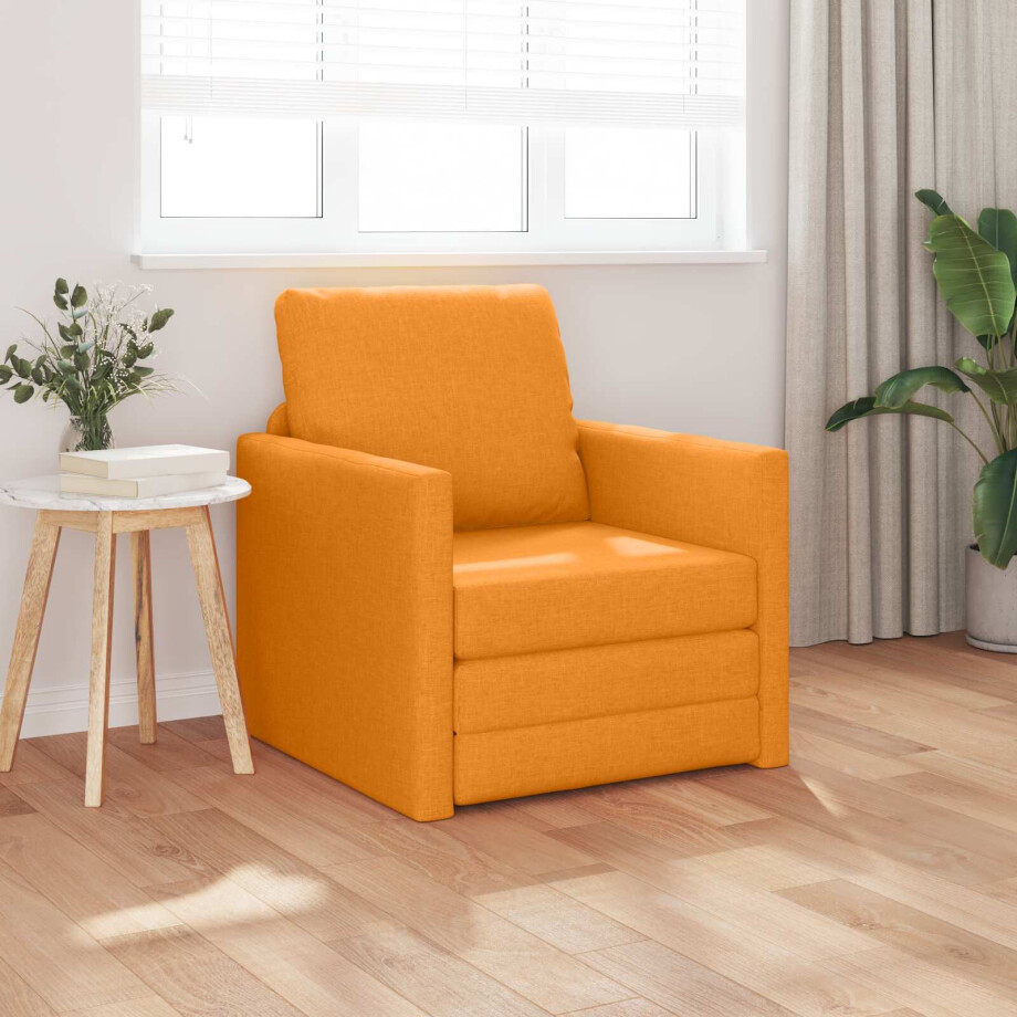 vidaXL Slaapbank Donkergeel 74 x 77 x 81 cm Stof vidaXL Slaapbank Donkergeel 74 x 77 x 81 cm Stof afbeelding 1
