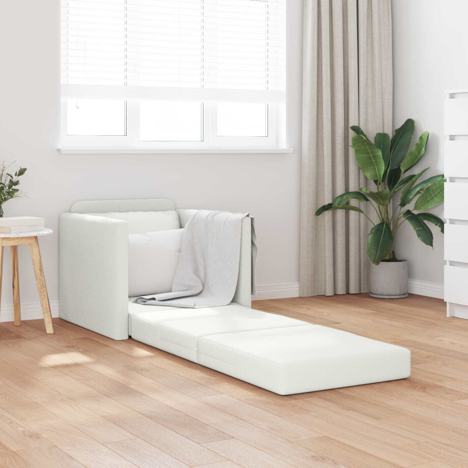 vidaXL Slaapbank 60cm Wit Kunstleer vidaXL Slaapbank 60cm Wit Kunstleer afbeelding 1